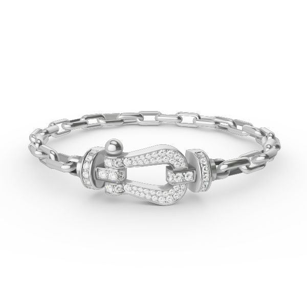 [Bling Jewelrys ]FORCE LARGE HORSESHOE CLASP  METAL BRACELET
