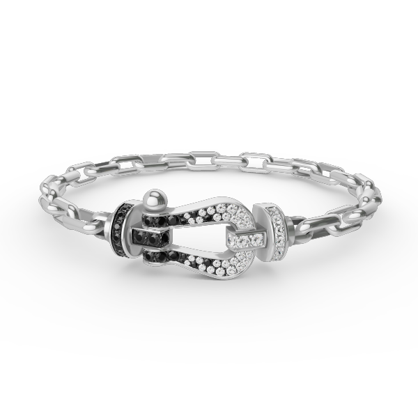 [Bling Jewelrys ]FORCE LARGE HORSESHOE CLASP  METAL BRACELET
