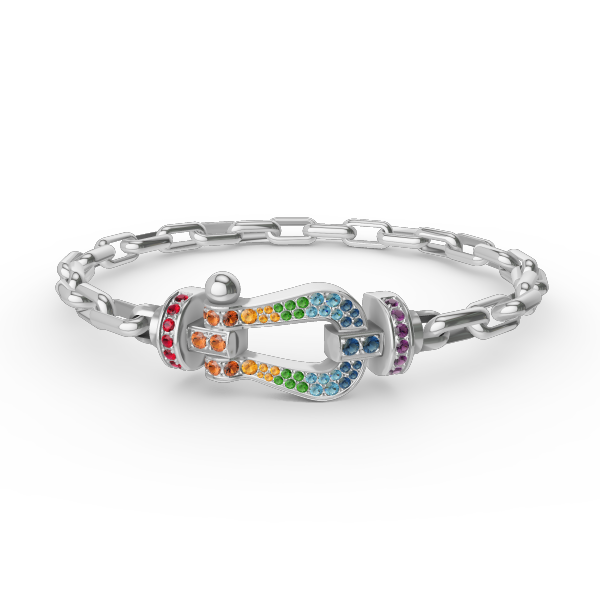 [Bling Jewelrys ]FORCE LARGE HORSESHOE CLASP  METAL BRACELET