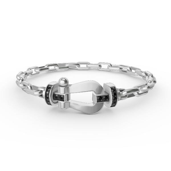 [Bling Jewelrys ]FORCE LARGE HORSESHOE CLASP  METAL BRACELET