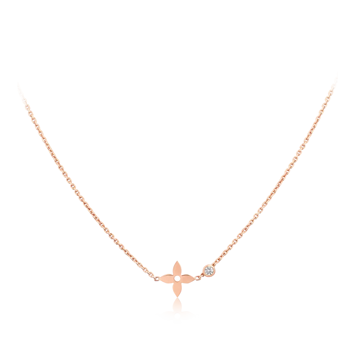 [Bling Jewelrys ]BLOSSOM PENDANT PINK GOLD AND DIAMOND