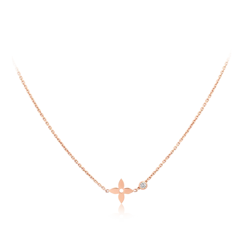 [Bling Jewelrys ]BLOSSOM PENDANT PINK GOLD AND DIAMOND