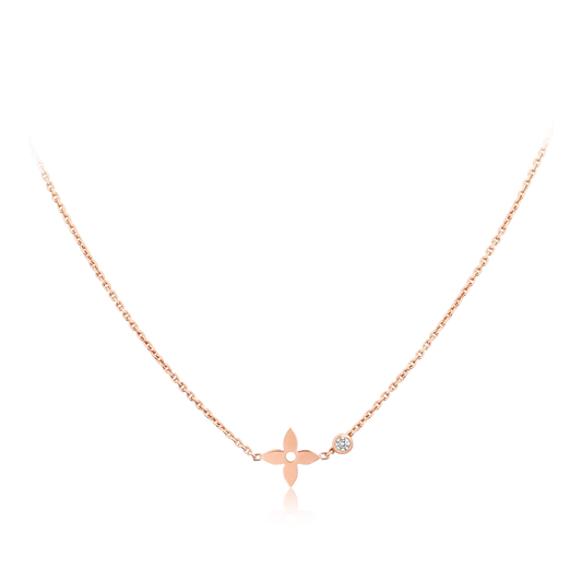 [Bling Jewelrys ]BLOSSOM PENDANT PINK GOLD AND DIAMOND