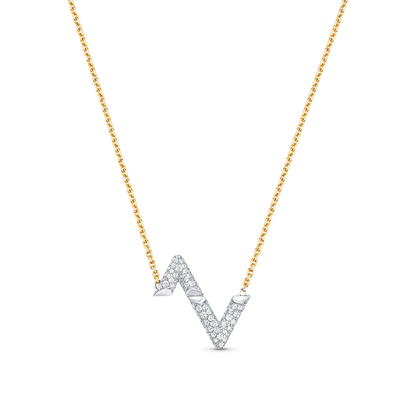 [Bling Jewelrys] VOLT SILBER DIAMANT ANHÄNGER HALSKETTE