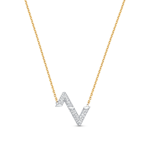 [Bling Jewelrys] VOLT SILBER DIAMANT ANHÄNGER HALSKETTE