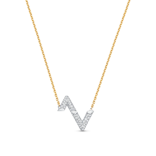 [Bling Jewelrys] VOLT SILBER DIAMANT ANHÄNGER HALSKETTE
