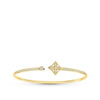 [Bling Jewelrys ]IDYLLE GOLD OPEN BRACELET DIAMOND PAVED