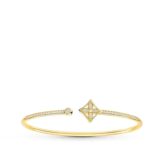 [Bling Jewelrys ]IDYLLE GOLD OPEN BRACELET DIAMOND PAVED