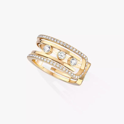 [Bling Jewelrys]Move 10th Diamond Ring in Gold