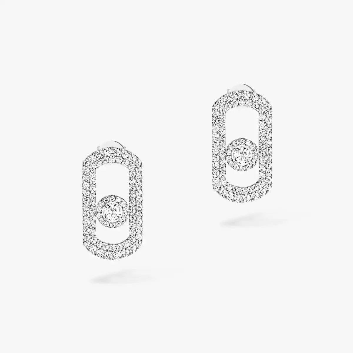 [Bling Jewelry] So Move Pavé-Diamantohrringe in Silber