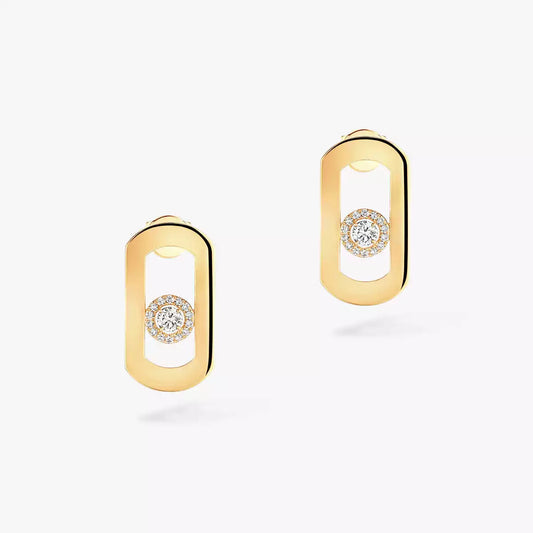 [Bling Jewelrys]So Move Diamond Earrings in Yellow Gold