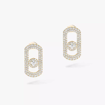 [Bling Jewelry] So Move Pavé-Diamantohrringe in Silber