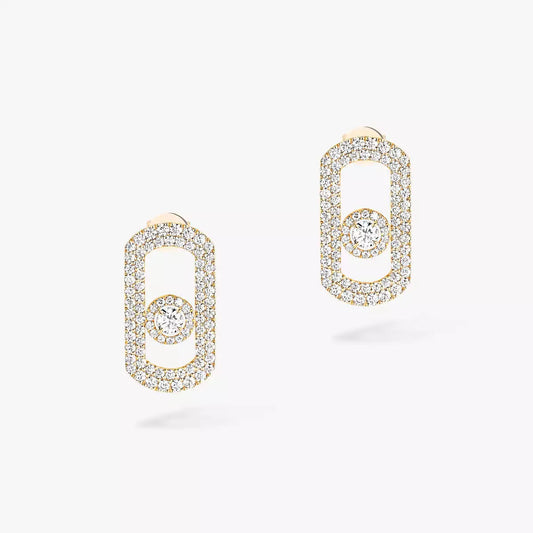 [Bling Jewelrys]So Move Pave_-Set Diamond Earrings in Silver