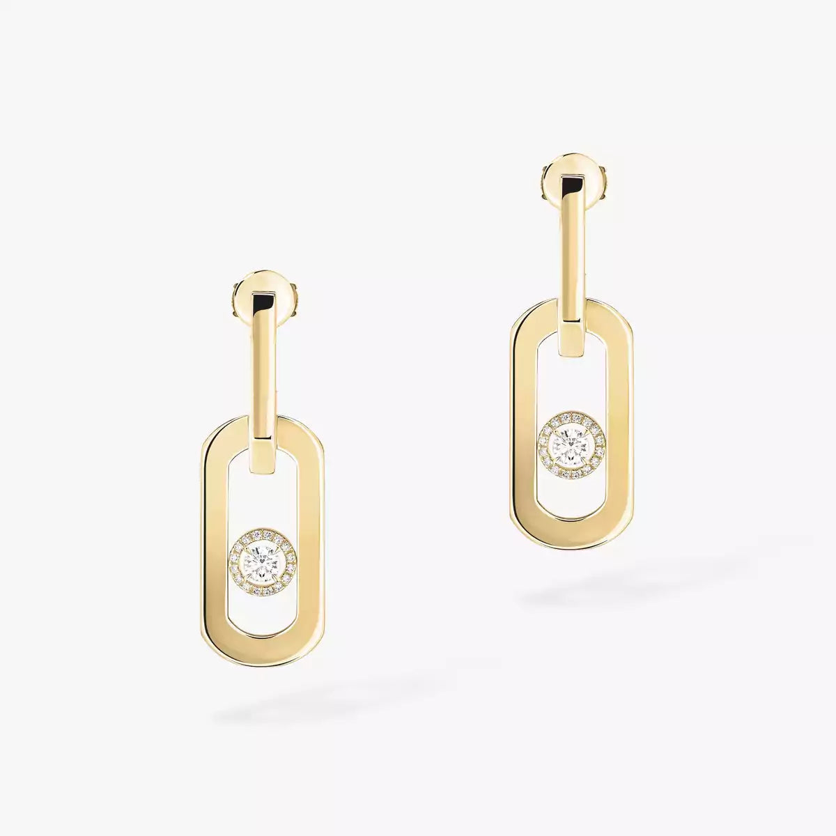 [Bling Jewelrys]So Move XL Diamant-Anhänger-Ohrringe
