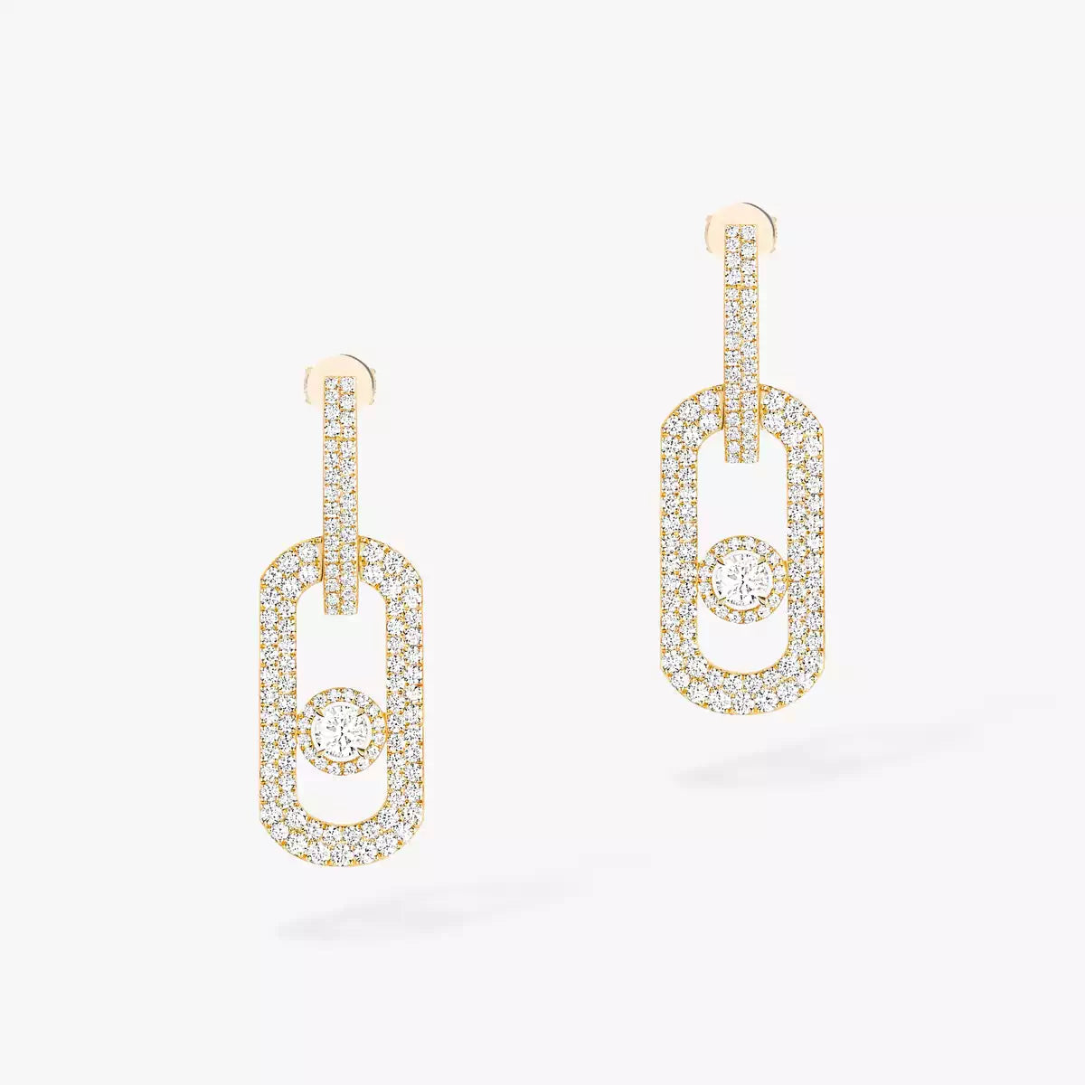 [Bling Jewelrys]So Move XL Pave_-Set Diamond Pendant Earrings