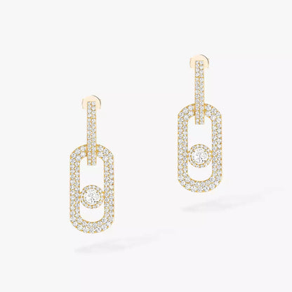 [Bling Jewelrys]So Move XL Pave_-Set Diamond Pendant Earrings