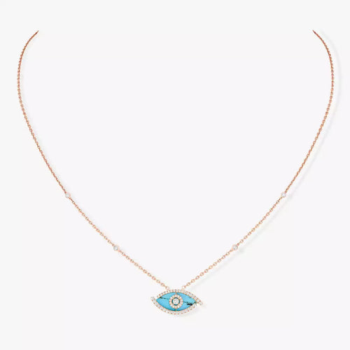 {
  "Bling Jewelrys": "ブリングジュエリー",
  "Lucky Eye Diamond Necklace in Rose Gold and Turquoise": "ラッキーアイ ダイヤモンドネックレス（ローズゴールド＆ターコイズ）"
}
