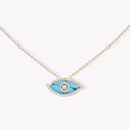 {
  "Bling Jewelrys": "ブリングジュエリー",
  "Lucky Eye Diamond Necklace in Rose Gold and Turquoise": "ラッキーアイ ダイヤモンドネックレス（ローズゴールド＆ターコイズ）"
}