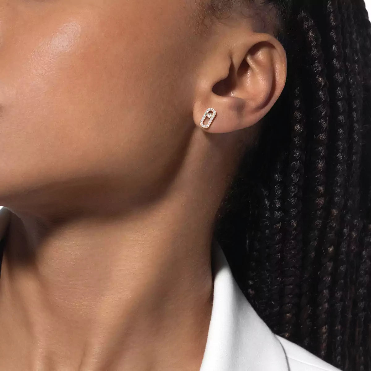 [Bling Jewelrys]Move Uno Diamond Earrings