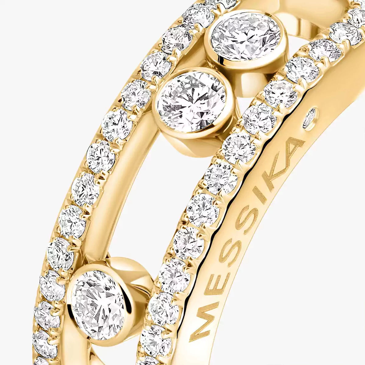 [Bling Jewelrys] Move Gold Diamond Pave_ Ring