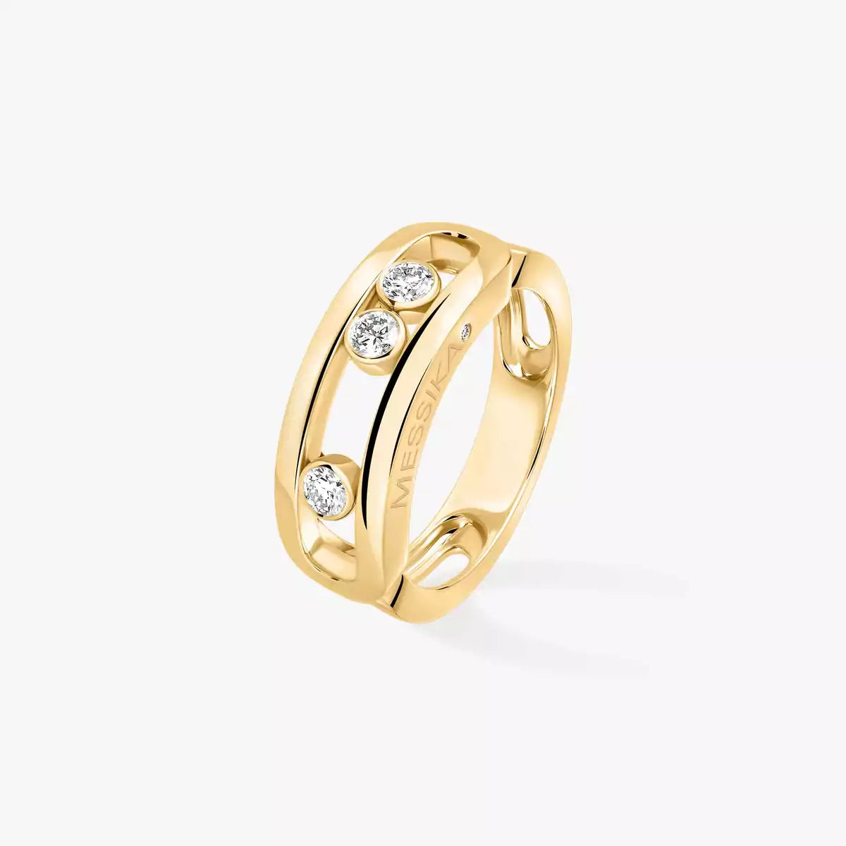 [Bling Jewelrys]  Move Gold Diamond Ring