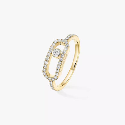 [Bling Jewelrys]Move Uno ダイヤモンドリング（ゴールド）