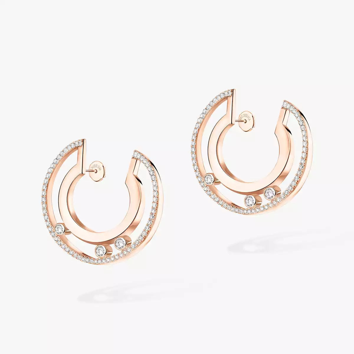 [Bling Jewelrys] Kleine Move Romane Diamant-Creolen