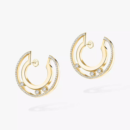 [Bling Jewelrys] Kleine Move Romane Diamant-Creolen