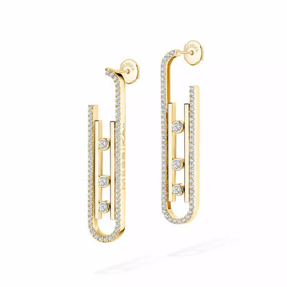 [Bling Jewelrys]Diamond Pendant Earrings Move 10Th