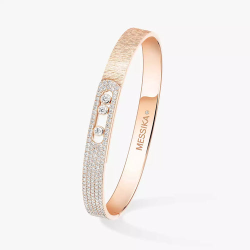 [Bling Jewelrys]Move Noa Cisel¨¦ half pav¨¦ bangle