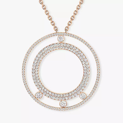 [Bling Jewelrys]Move Romane Lange Halskette mit Pavé-Diamanten