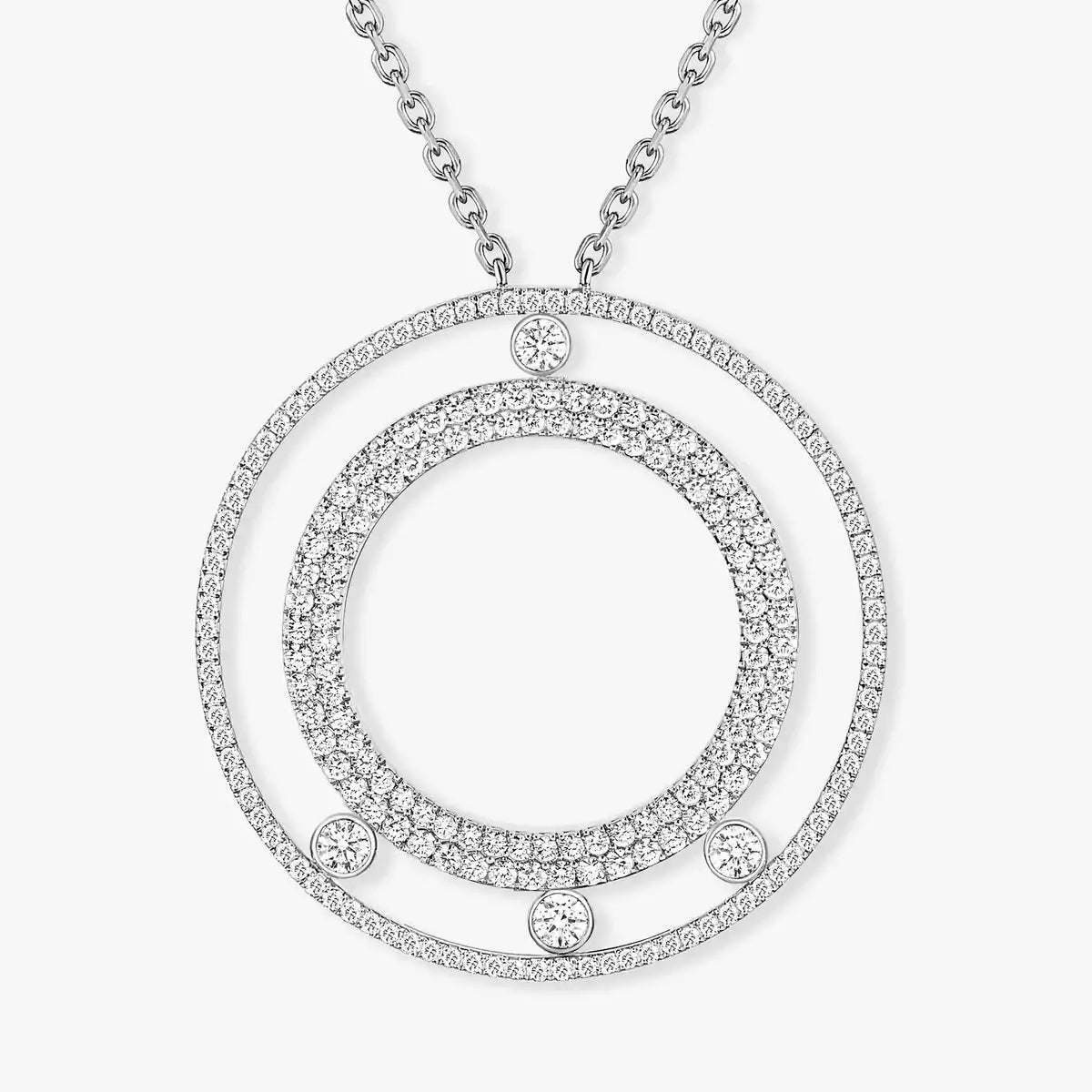 [Bling Jewelrys]Move Romane Lange Halskette mit Pavé-Diamanten