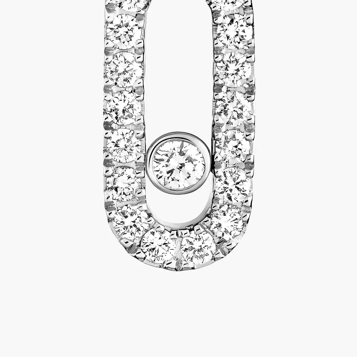 [Bling Jewelrys]Move Uno Einzel-Diamant-Creole