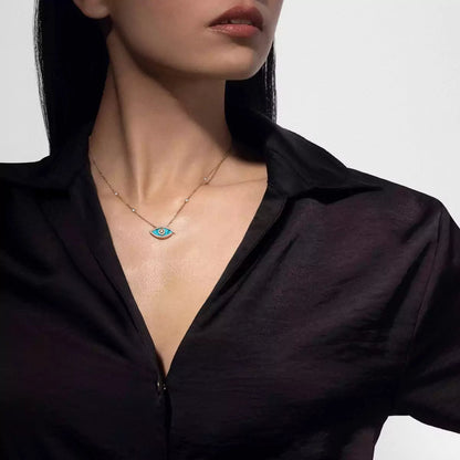 {
  "Bling Jewelrys": "ブリングジュエリー",
  "Lucky Eye Diamond Necklace in Rose Gold and Turquoise": "ラッキーアイ ダイヤモンドネックレス（ローズゴールド＆ターコイズ）"
}