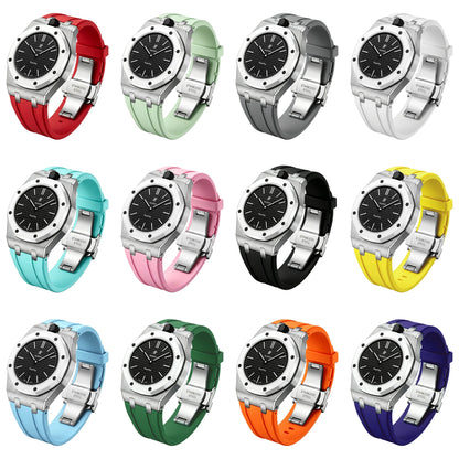 [Bling Jewelrys]Royal Oak Pop Exclusive Steel Case & Silicone Strap With Cradle