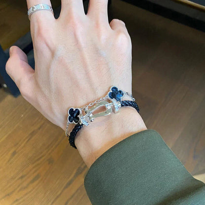 [Bling Jewelrys ]CLOVER 5 MOTIF PIETERSITE BRACELET COLLECTION