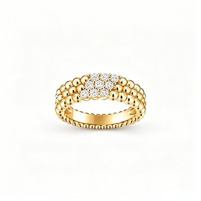 [Bling Jewelrys] DREIREIHIGER DIAMANT-RING