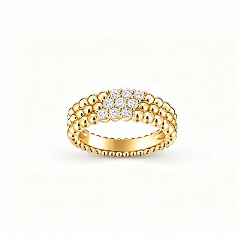 [Bling Jewelrys] DREIREIHIGER DIAMANT-RING