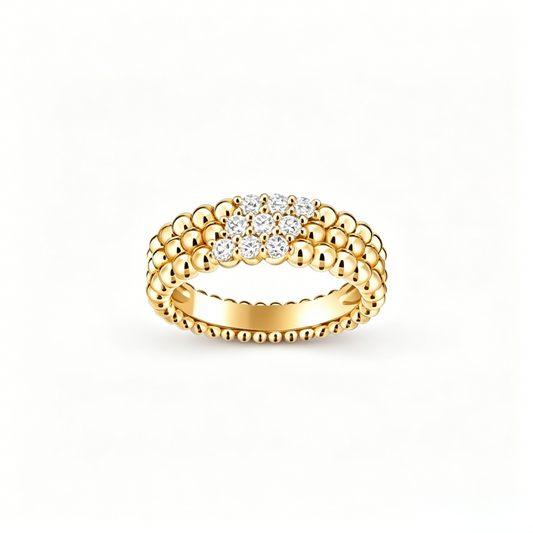 [Bling Jewelrys] DREIREIHIGER DIAMANT-RING