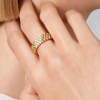 [Bling Jewelrys] DREIREIHIGER DIAMANT-RING