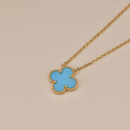 [Bling Jewelrys ]CLOVER 15MM VINTAGE TURQUOISE NECKLACE