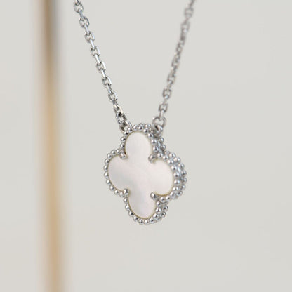 [Bling Jewelrys ]CLOVER  15MM WHITE MOTHER-OF-PEARL SILVER