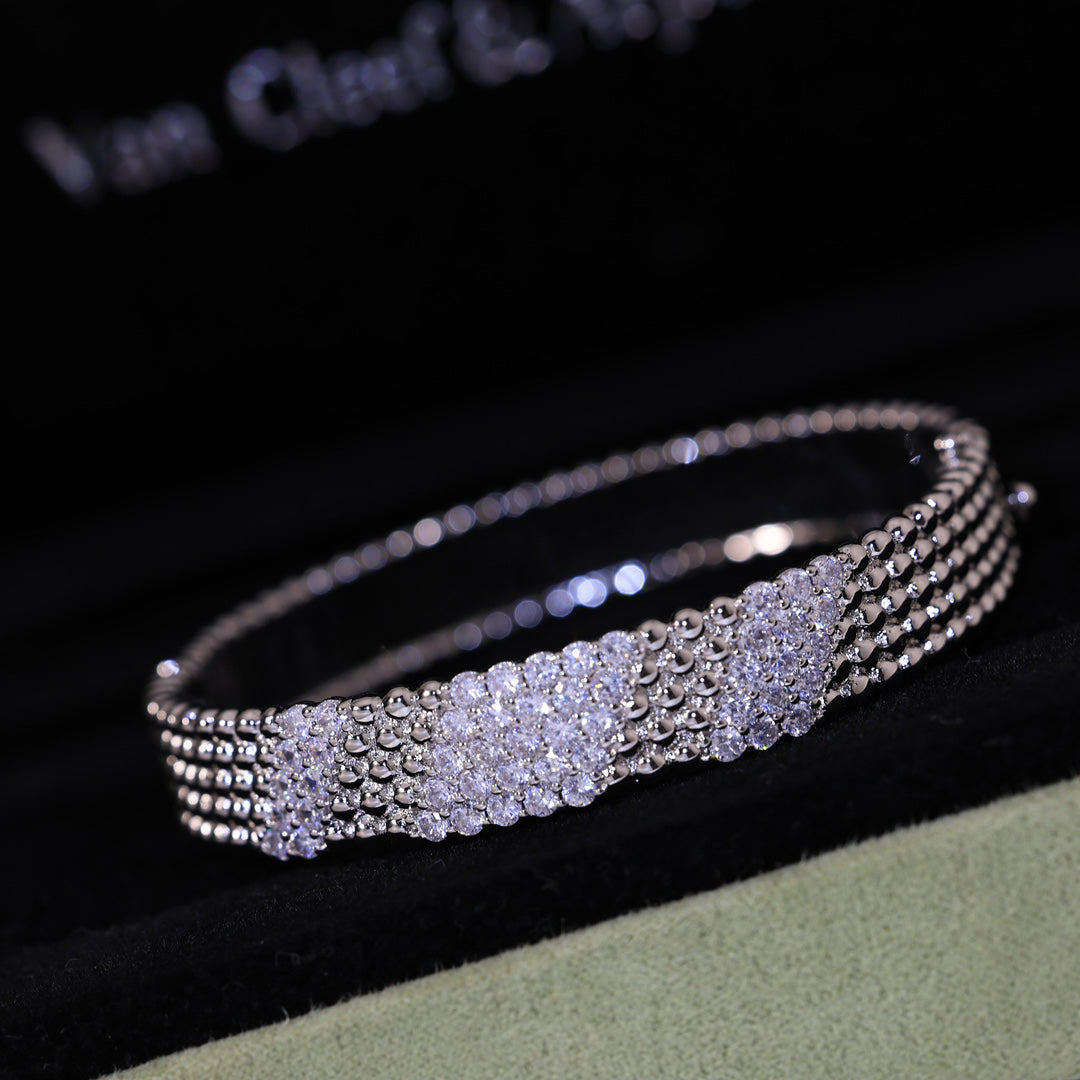 [Bling Jewelrys] FÜNFREIHIGES DIAMANTARMBAND