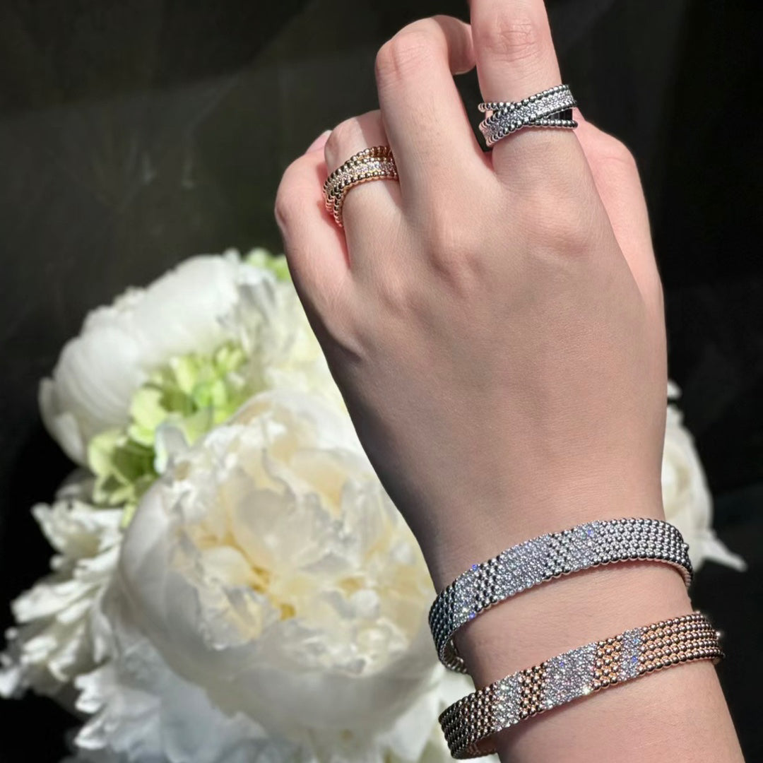 [Bling Jewelrys] FÜNFREIHIGES DIAMANTARMBAND