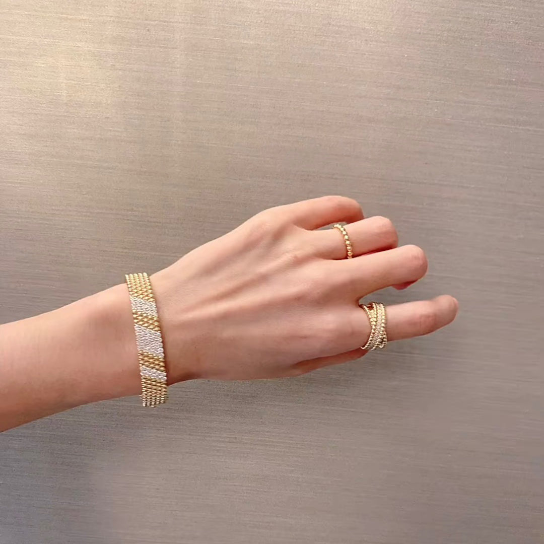 [Bling Jewelrys] FÜNFREIHIGES DIAMANTARMBAND