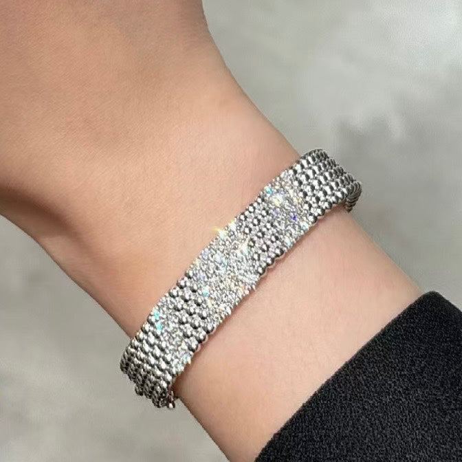 [Bling Jewelrys] FÜNFREIHIGES DIAMANTARMBAND