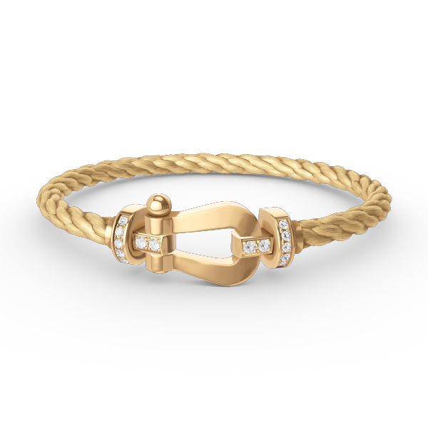 [Bling Jewelrys ]FORCE LARGE HORSESHOE HALF DIAMOND BRACELET GOLD