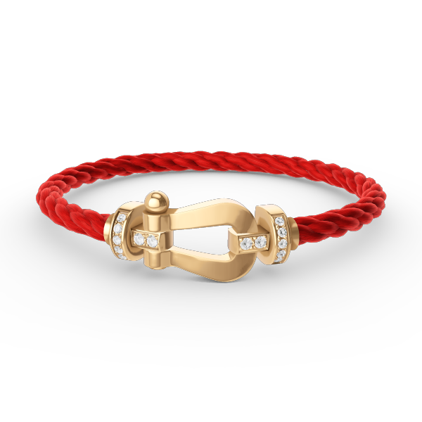 [Bling Jewelrys ]FORCE LARGE HORSESHOE HALF DIAMOND BRACELET GOLD