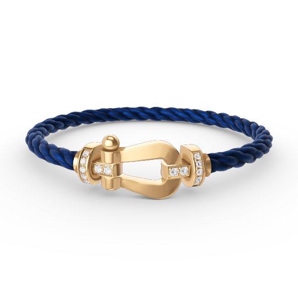 [Bling Jewelrys ]FORCE LARGE HORSESHOE HALF DIAMOND BRACELET GOLD