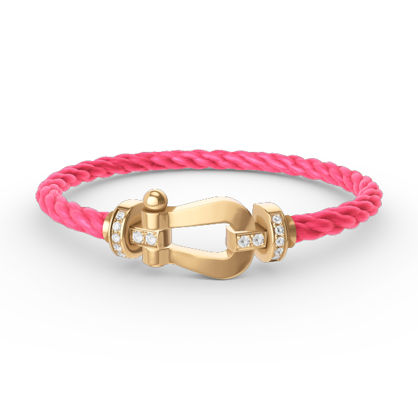 [Bling Jewelrys ]FORCE LARGE HORSESHOE HALF DIAMOND BRACELET GOLD